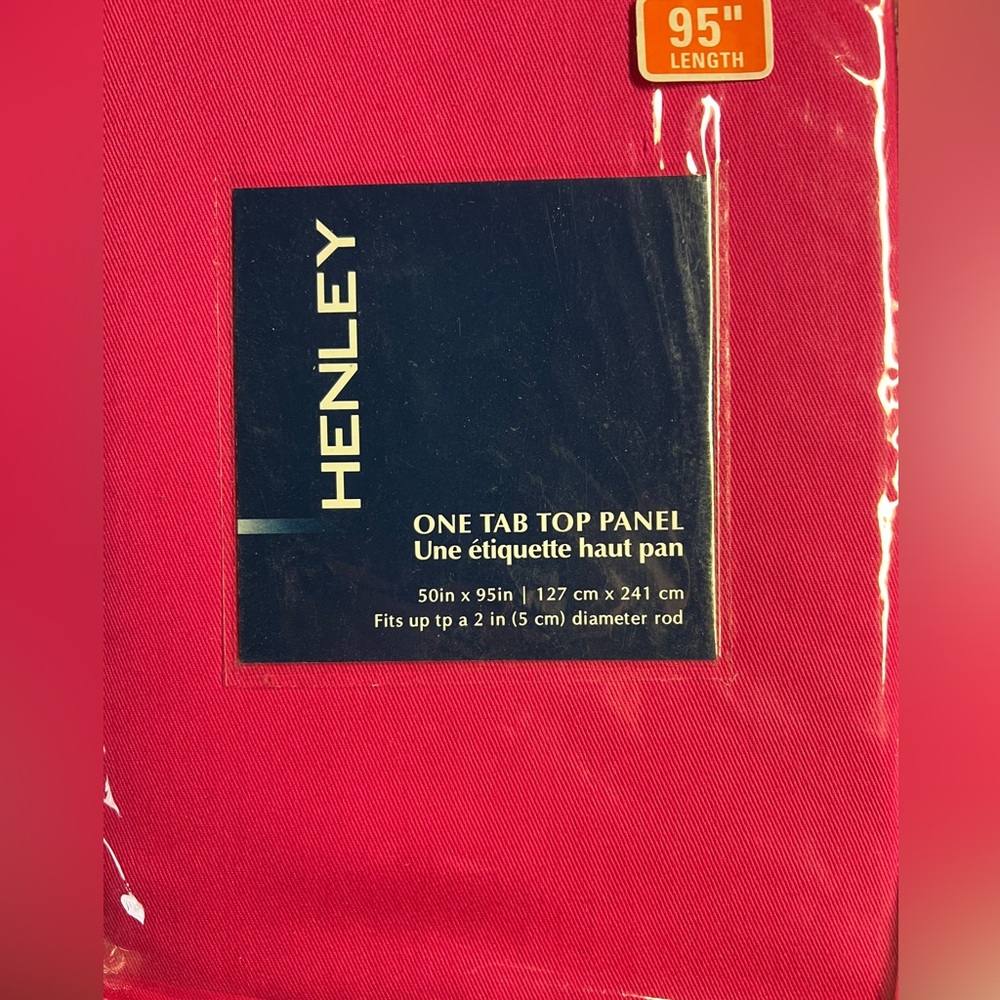 Henley Hot Pink‎ One Tab Top Window Panel 50in X 95in NWT